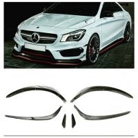 Mercedes W117 Cla Serisi Amg Cla45 2012 - 2015 Uyumlu Ön Tampon Splitter ( 6 Parça ) Plastik Boyasız