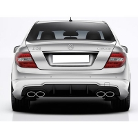 Mercedes W204 C Serisi Amg C63 2012 - 2014 Uyumlu Difüzör Plastik Boyasız