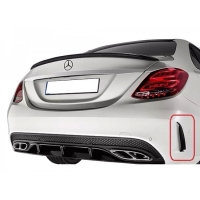 Mercedes W205 C Serisi Amg C63 2014 - 2021 Uyumlu Arka Tampon Kaşları (2 Parça) Plastik Boyasız