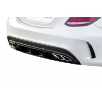 Mercedes W205 C Serisi Amg C63 2014 - 2021 Uyumlu Arka Tampon Kaşları (2 Parça) Plastik Boyasız