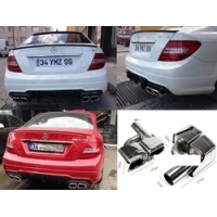 Mercedes Amg W204 Uyumlu Kare Egzoz Ucu